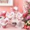 200 Pieces Pink Flower Tulip Cupcake Wrappers Liners Tulip for Baking Flower Liners Mini Cupcake Baking Rustic Birthday Party Decoration for Bridal Shower Wedding Festival Party